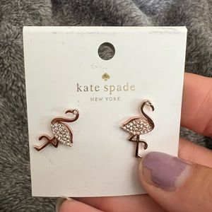 Kate Spade Flamingo Earrings! Brand New!